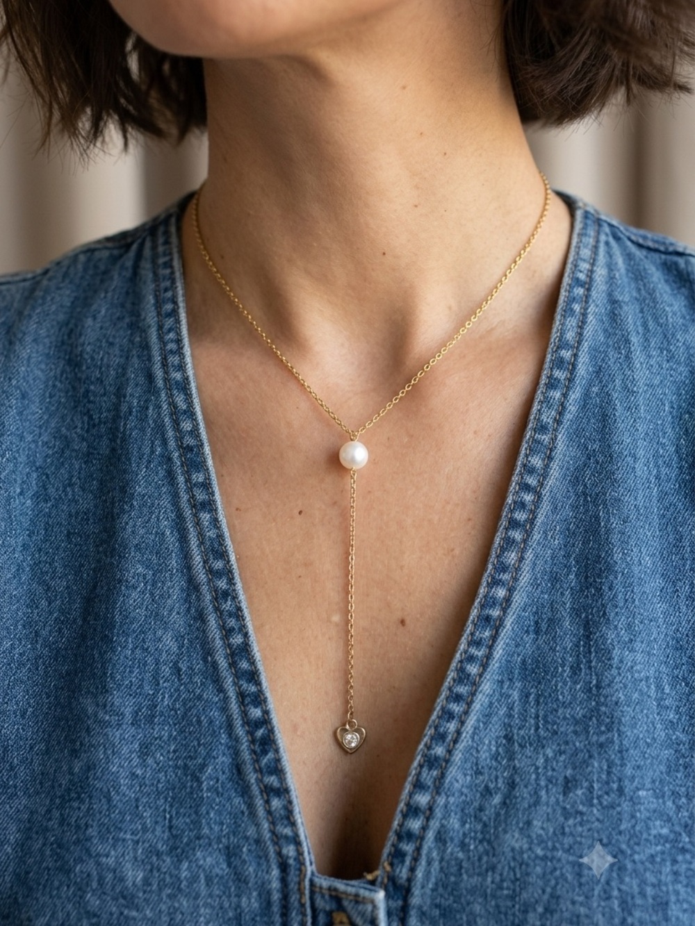 PEARL Necklace | Y Pearl Necklace | Gold Plated | Long Necklace | Tie Ne…